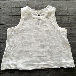 Lou & Grey Textured White Tank Top